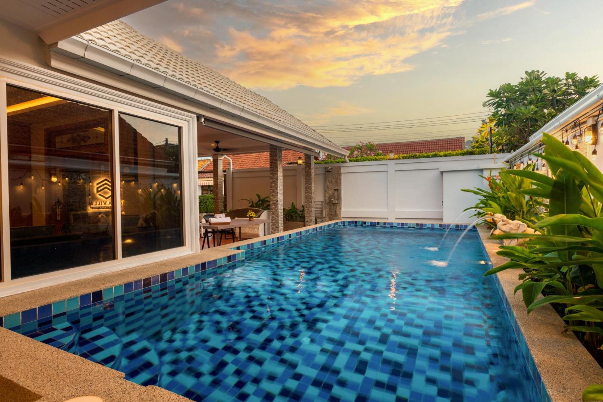 Pattaya Private Villa - Pool,Sauna,Snooker,Bbq Экстерьер фото
